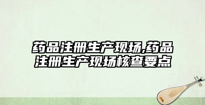 藥品注冊(cè)生產(chǎn)現(xiàn)場(chǎng),藥品注冊(cè)生產(chǎn)現(xiàn)場(chǎng)核查要點(diǎn)
